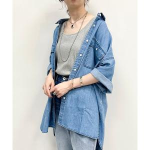 シャツ ブラウス デニムBIGシャツ　704599