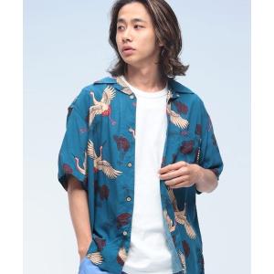 POLO RALPH LAUREN◇アロハシャツ/L/コットン/YLW/総柄/オープンカラー