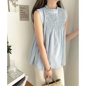 UNTITLED（アンタイトル） 【コットン100洗えるトレンド】シャーリング