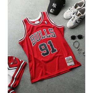 タンクトップ Mitchell＆Ness 　NBA SWINGMAN ROAD JERSEY BULLS 97 DENNIS RODMAN メンズ レ