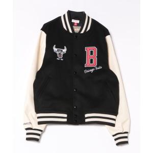 ジャケット スタジャン メンズ Mitchell＆Ness 　NBA UNISEX VARSITY JACKET　BULLS LAKERS｜zozo