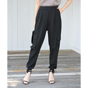 パンツ カーゴパンツ カットジョーゼットカーゴパンツ
