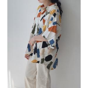ブラウス シャツ着回して半袖ビッグシャツ レディース メンズ