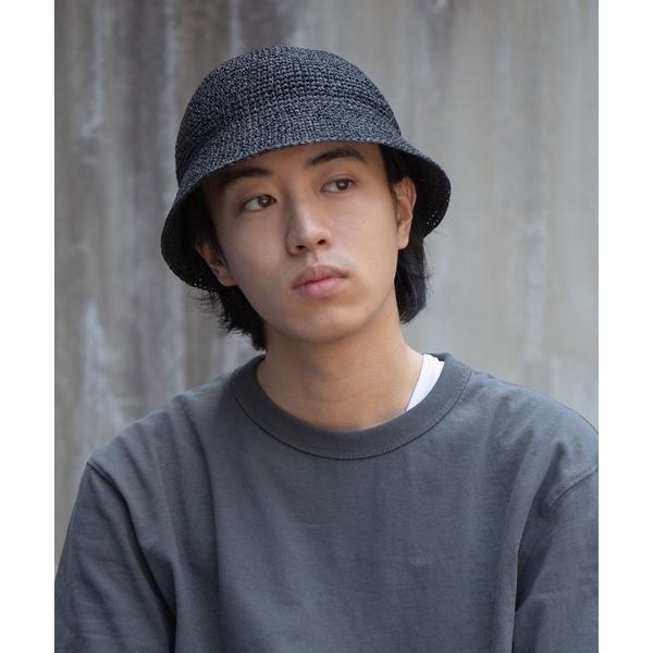 帽子 ハット Japanese Paper Fiber Tulip Knit Hat / 和紙コマ編...