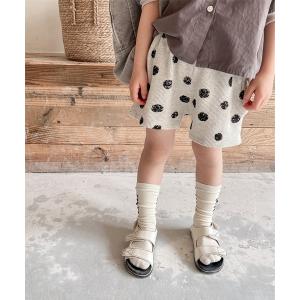パンツ 韓国子供服 かわいいドットショートパンツ