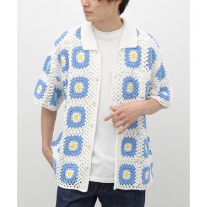カーディガン 「SON OF THE CHEESE / サノバチーズ」 Flower Knit Shirt:カーディガン