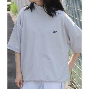 tシャツ Tシャツ メンズ 「Lee/リー」 ワンポイントロゴ刺繍 ワイドシルエット ハーフジップ半袖Tシャツ/半袖スウェットT｜zozo