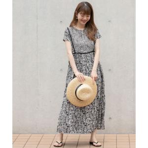 ワンピース ボタニカルプリントフレンチワンピース