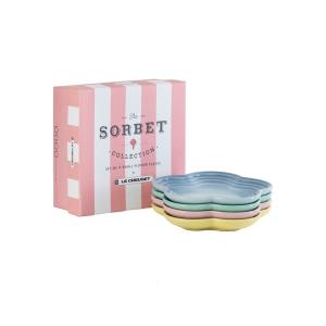 食器 フラワー・プレート LC 14cm (4枚入り)　ソルベ