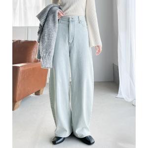 ジーンズ デニム デニムパンツ 「Javaジャバコラボ」ゆるっと美脚シルエット  カーブデニムパンツ レディース メンズ