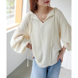 シャツ ブラウス 生地JQDスキッパーブラウス