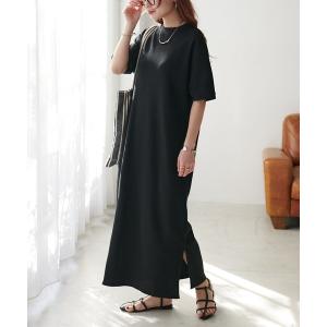 ワンピース ワッフルロングワンピース