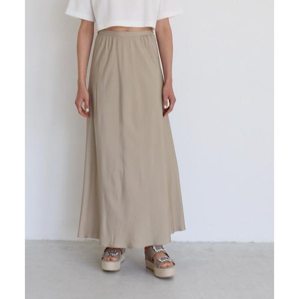 スカート fibril chambray flare skirt