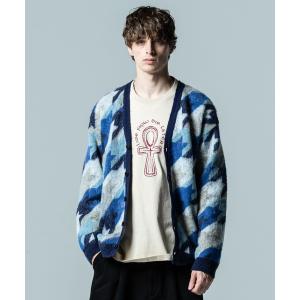 OBEY 抽象模様 カーディガン ブラック/ホワイト OBEY 抽象模様 カーディガン ブラック/ホワイト OBEY 抽象模様