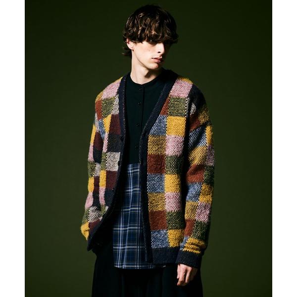 カーディガン Dad Chequered Cardigan / ダッドチェッカーカーディガン メンズ...
