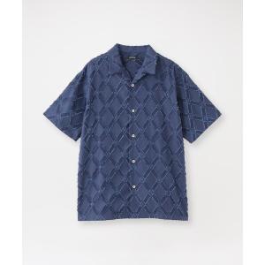 シャツ ブラウス メンズ カットジャカード オープンカラーシャツ｜zozo