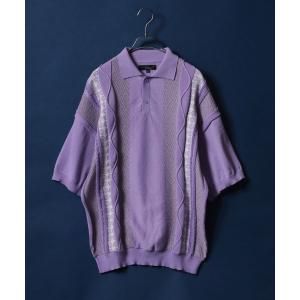 ポロシャツ メンズ 3D Stitch Oversized Jacquard Knit Poro Shirt/3D編み オーバーサイズ ジャガード ニ