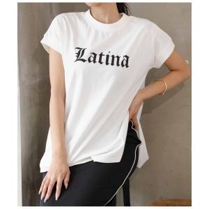 tシャツ Tシャツ レディース LatinaロゴプリントゆるTシャツ