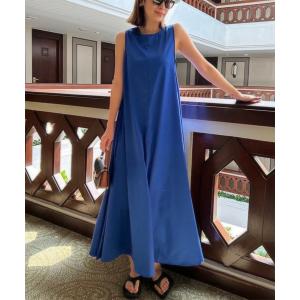 ワンピース シワになりにくい Aラインコットンタッチワンピース