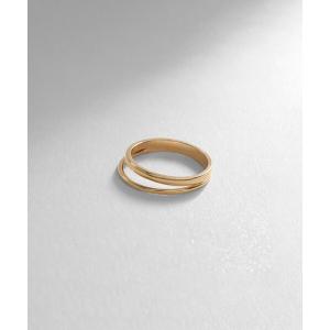 COCOSHNIK（ココシュニック） 指輪 リング K10 2連チェーンモチーフ