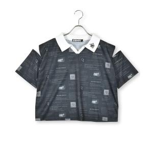 tシャツ Tシャツ ZIDDY/ニュースペーパー柄カットTシャツ (130~160cm)の商品画像