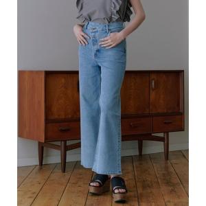 ジーンズ デニム デニムパンツ 「新色＆再入荷」クロスデニムワイドパンツ レディース