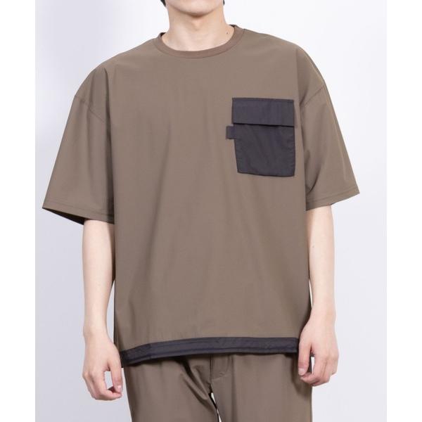 tシャツ 接触冷感/吸水速乾/UVカット/裾ドローコード/半袖Tシャツ/ポケT メンズ