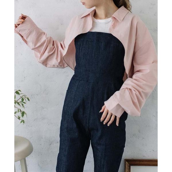 ブラウス シャツ layered short SH/レイヤードショートシャツ レディース