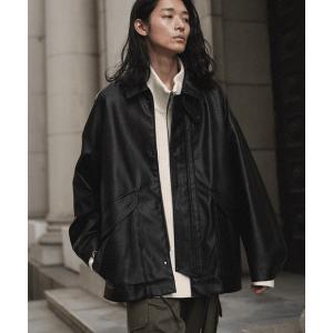 ジャケット ブルゾン FAUX LEATHER MILITARY BLOUSON｜zozo