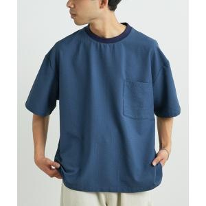 スポーツ ストレッチシアサッカークルーネックTee