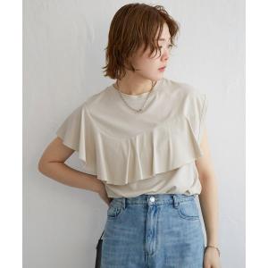 tシャツ Tシャツ フリルアシメトップス