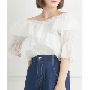 シャツ ブラウス レディース フリルオフショルBL｜ZOZOTOWN Yahoo!店