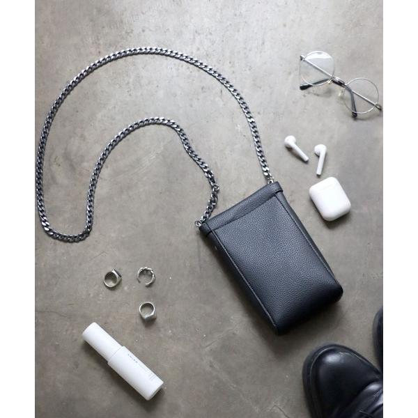 ショルダーバッグ チェーンショルダーバック フェイクレザー合皮スマホポーチ/ミニショルダー/ミニバッ...