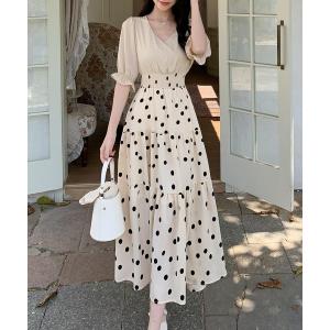 DAY CLOSET ワンピース レディース 花柄ボウタイセットアップ風