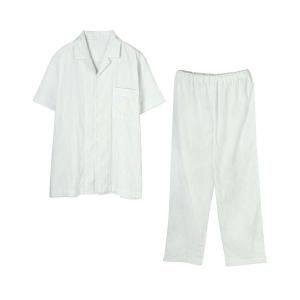 パジャマ キッドブルー -23KBガーゼストライプ -「メンズ」半袖パジャマ -MNUK393 -kidblue メンズ
