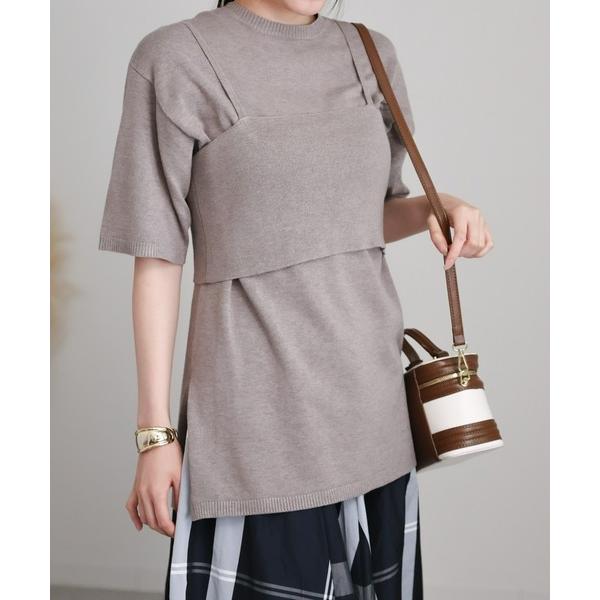 アンサンブル ビスチェセットニットトップス