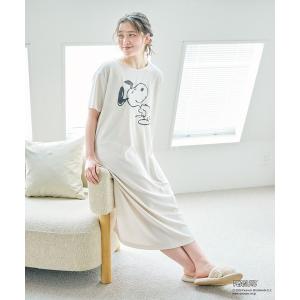 ルームウェア 部屋着 「PEANUTS/ピーナッツ」SNOOPY/スヌーピーパイルリブワンピース/ルームウェア レディース