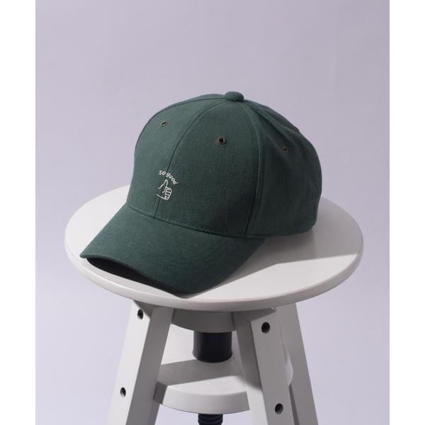 キャップ 帽子 「BASIQUENTI」「抗菌＆消臭」リネン混 ユニセックス ハンドサイン キャップ...