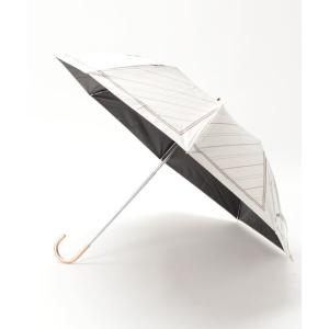 折りたたみ傘 レディース カシュネ cache nez / ストライプスカーフプリント折りたたみ日傘