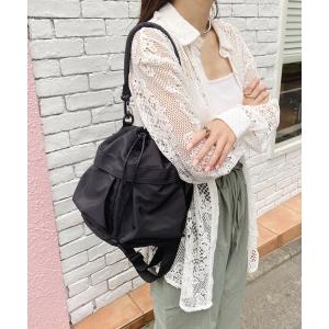 ショルダーバッグ バッグ 2WAYミリタリー巾着ショルダーバッグ