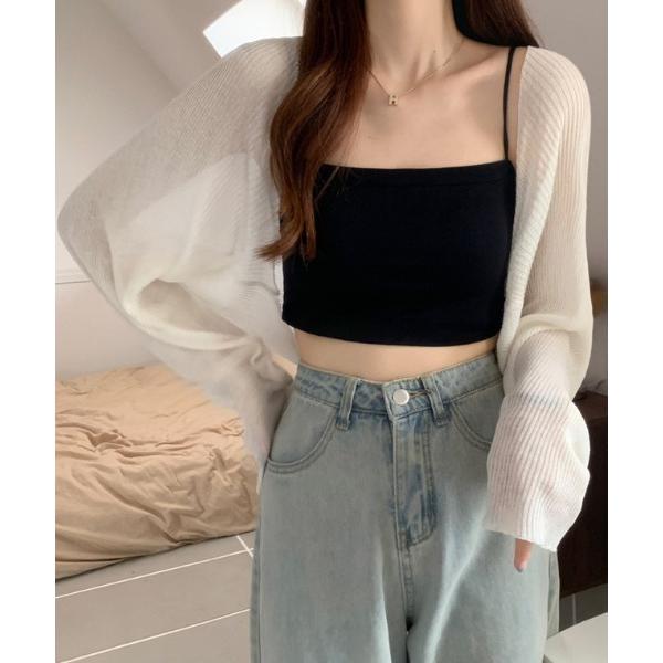 カーディガン 「UVカット」ドルマンスリーブショート丈ニットカーディガン レディース