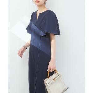 ワンピース WEB限定アイテム / ケープフレアキーネックワンピース