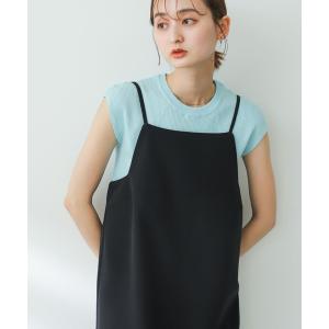 ニット 『一部WEB限定カラー』クルーネックフレンチスリーブセーター