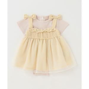 チュールOP半袖ロンパースセット