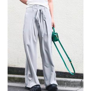 パンツ 「aimohaオリジナル」２WAY　ハイウエストワイドパンツ レディース