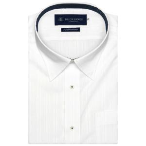メンズ 超形態安定ノーアイロン スナップダウン 半袖ビジネスワイシャツ 大きいサイズ(3L/4L)｜zozo