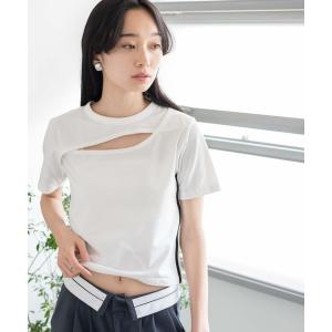tシャツ Tシャツ レディース WEGO/カットアウトデザインラインT｜zozo