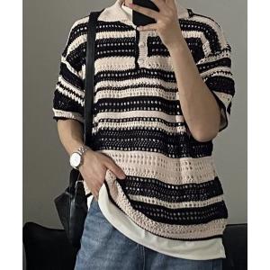 シャツ 半袖 モノトーン/カラフルメッシュシャツ...の商品画像