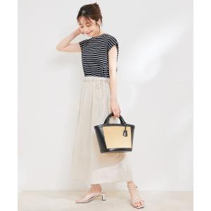 ワンピース ボーダーカットドッキングワンピース