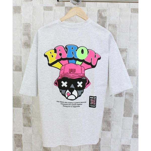 tシャツ ネオンカラーロゴバックプリントクルーネックTシャツ メンズ レディース